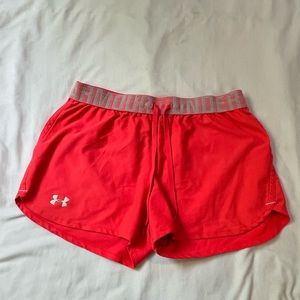 bright pink under armor shorts
